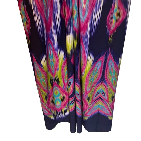 Chico’s Mixed Geo Katrina Maxi Dress Vibrant Ikat Artsy Design - Picture 7 of 13